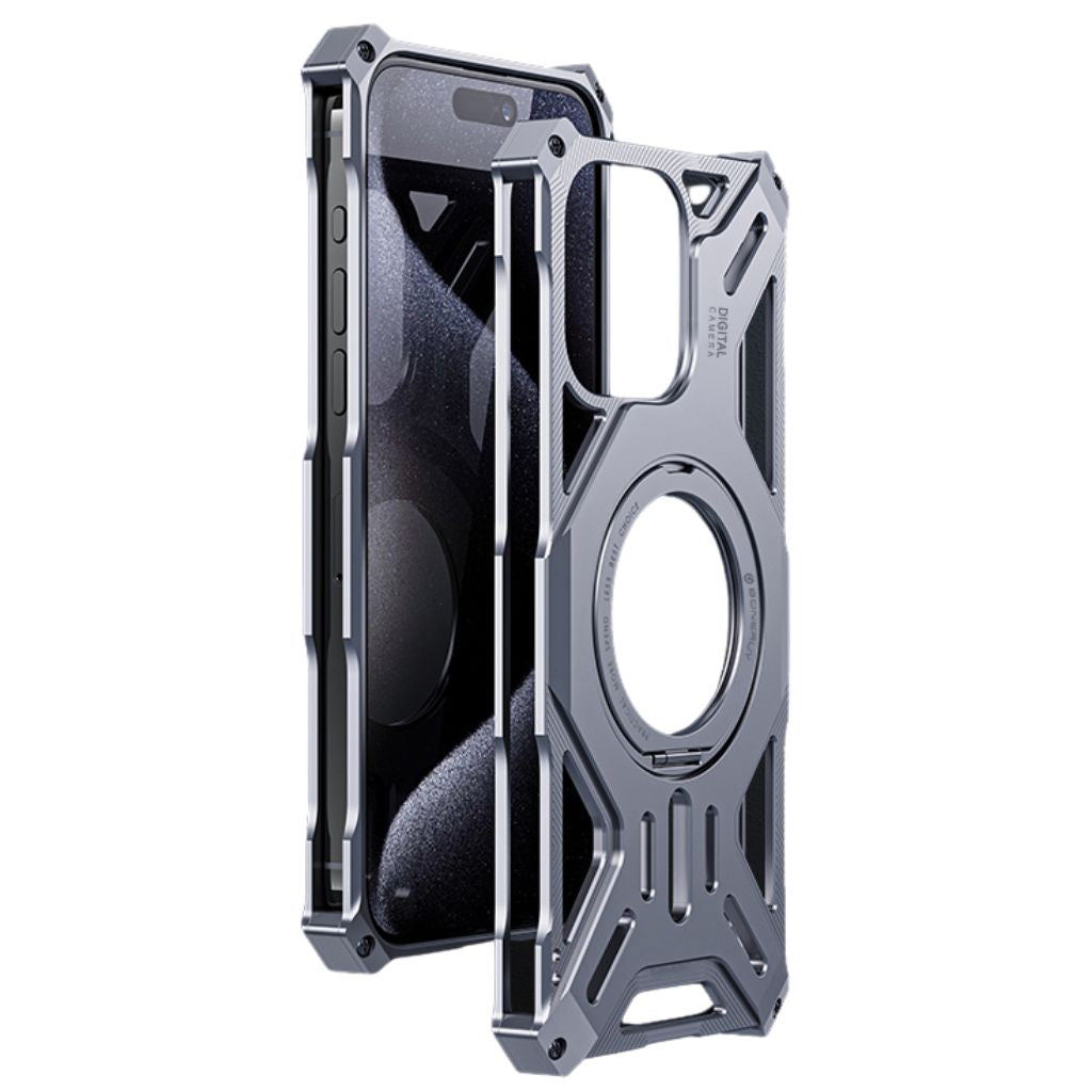 Magnetisches Metallgehäuse mit Standfuß für iPhone