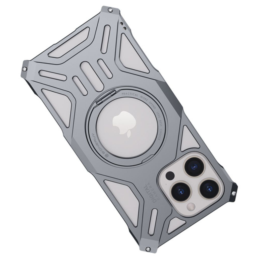 Magnetisches Metallgehäuse mit Standfuß für iPhone