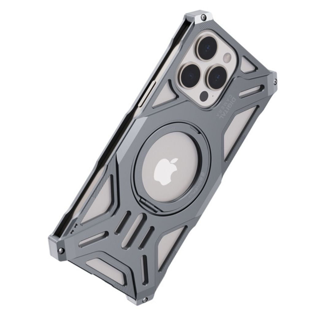 Magnetisches Metallgehäuse mit Standfuß für iPhone