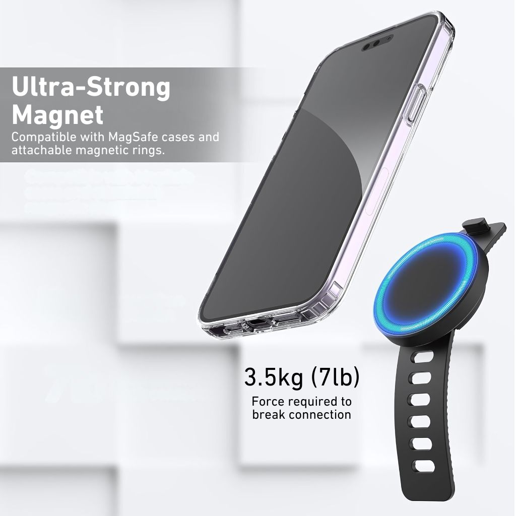 Magnetische Telefonhalterung für das Fitnessstudio, Fahrräder, Kinderwagen und magnetische Oberflächen