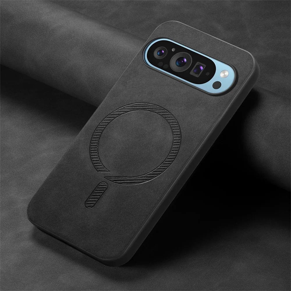 Magnetische Drahtlose Lade Google Pixel Leder Handyhülle