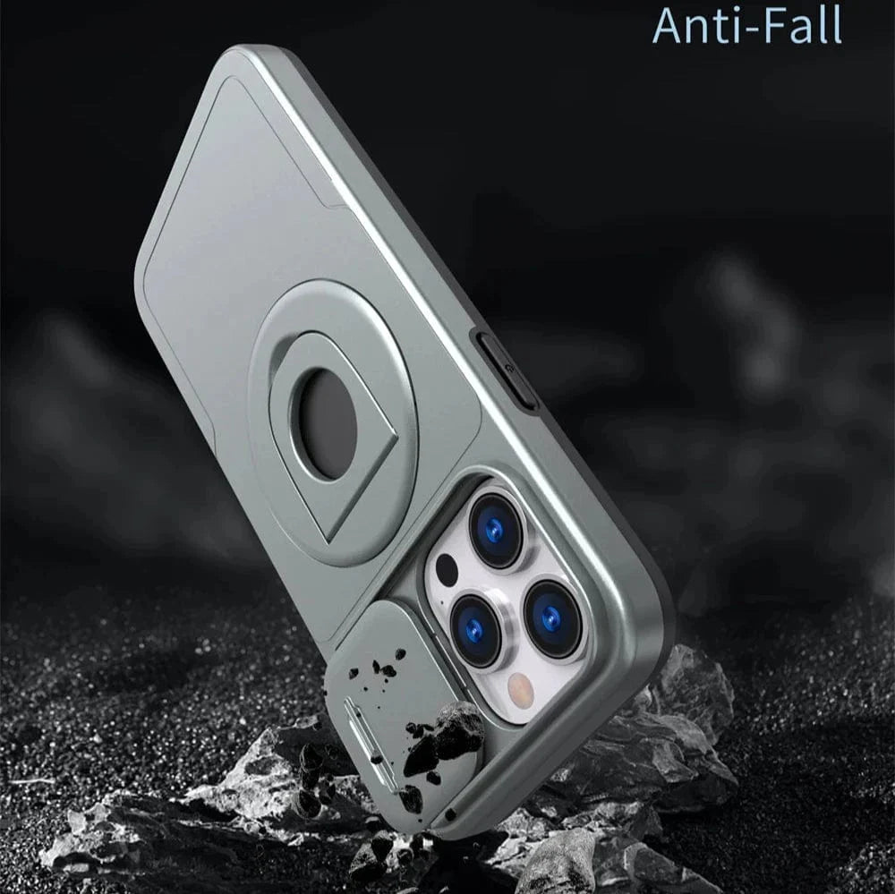 MagSafe iPhone Ring Halter Case mit Kameraschieber-Schutz