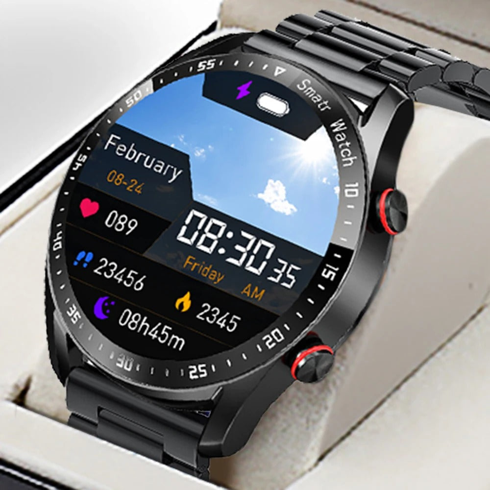 Aktive Herren Smartwatch – Elegantes Design mit Bluetooth Fitness-Tracking