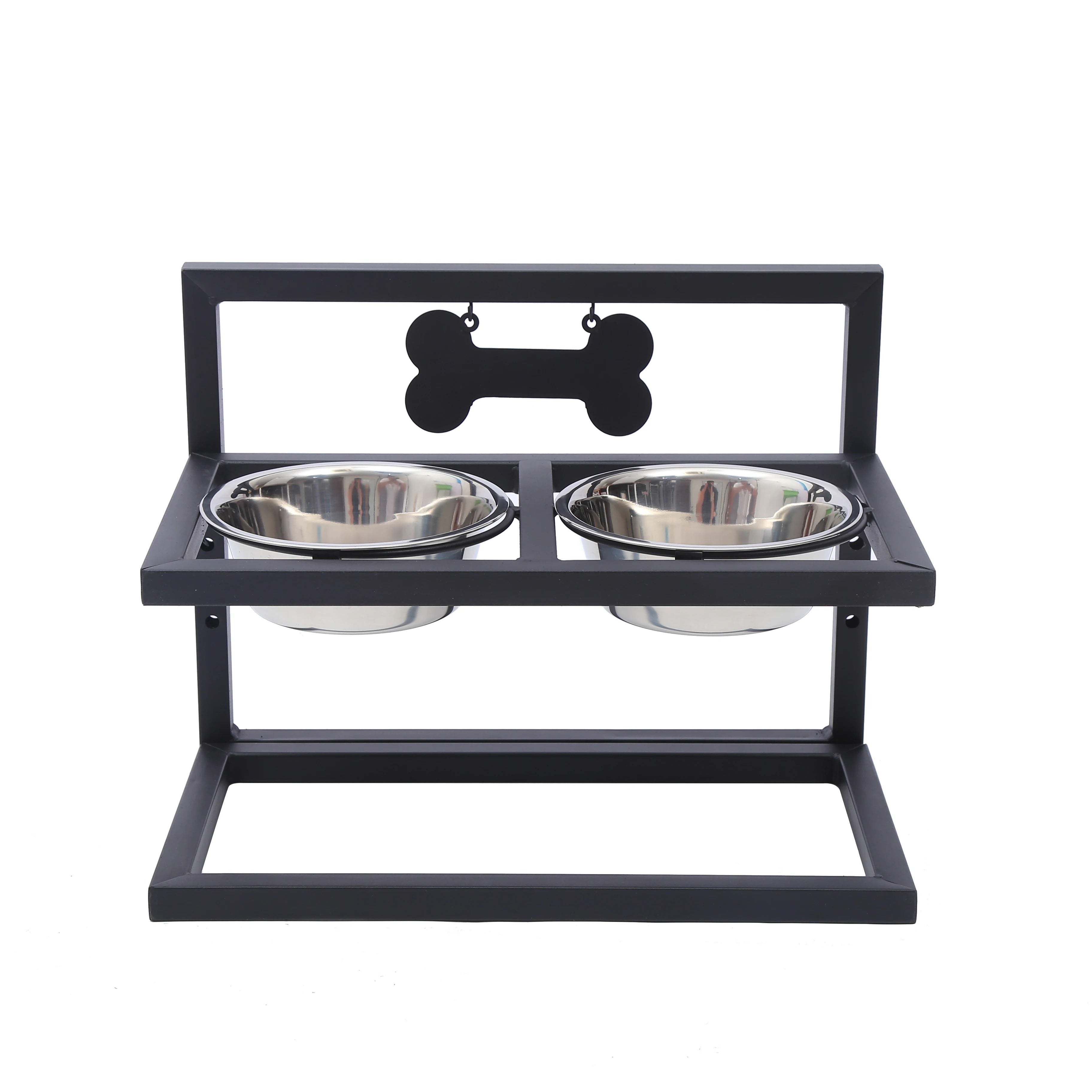 Erhöhter Hundenapf mit 2 Näpfen