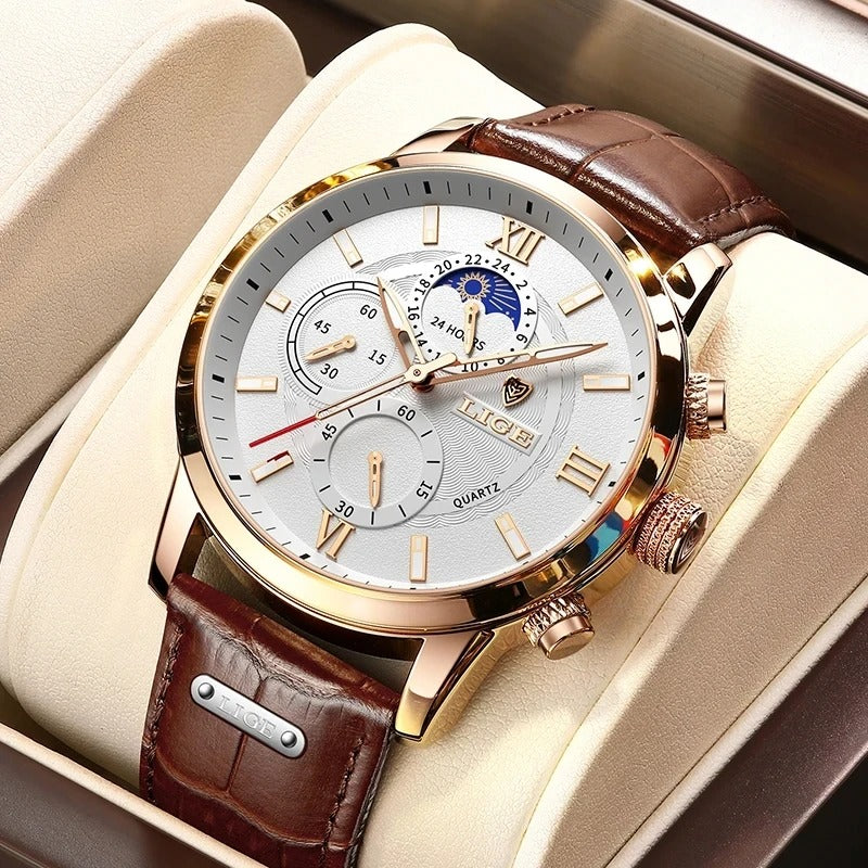TitanMark Elite Luxus Herren Uhr - Stilvolles Zeitmessgerät für legere und formelle Anlässe