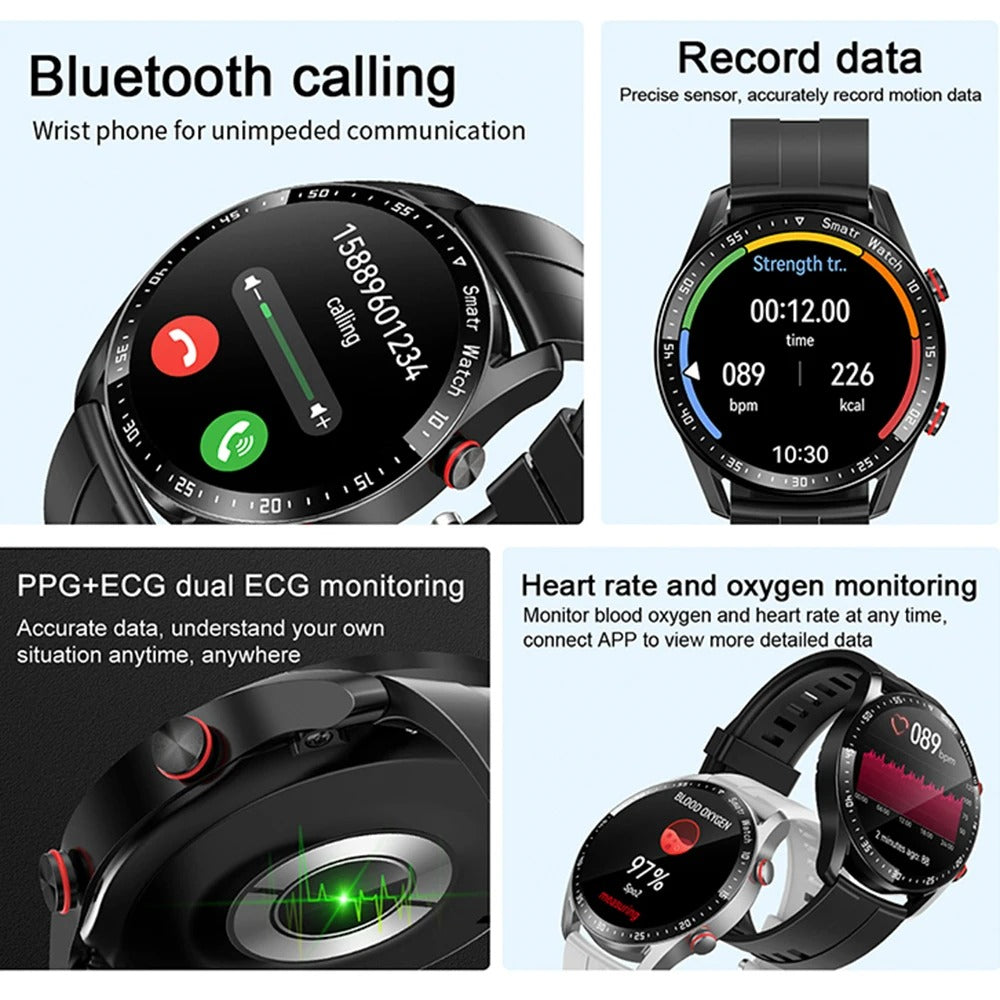 Aktive Herren Smartwatch – Elegantes Design mit Bluetooth Fitness-Tracking