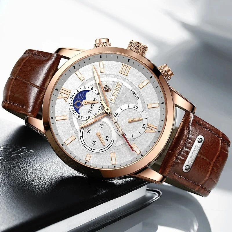 TitanMark Elite Luxus Herren Uhr - Stilvolles Zeitmessgerät für legere und formelle Anlässe