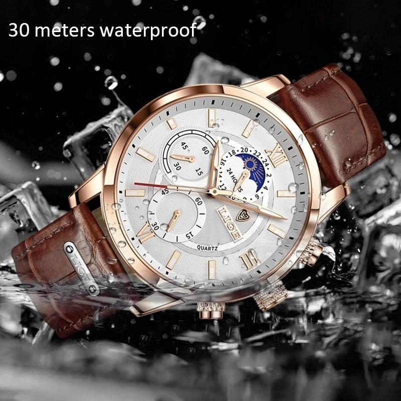 TitanMark Elite Luxus Herren Uhr - Stilvolles Zeitmessgerät für legere und formelle Anlässe