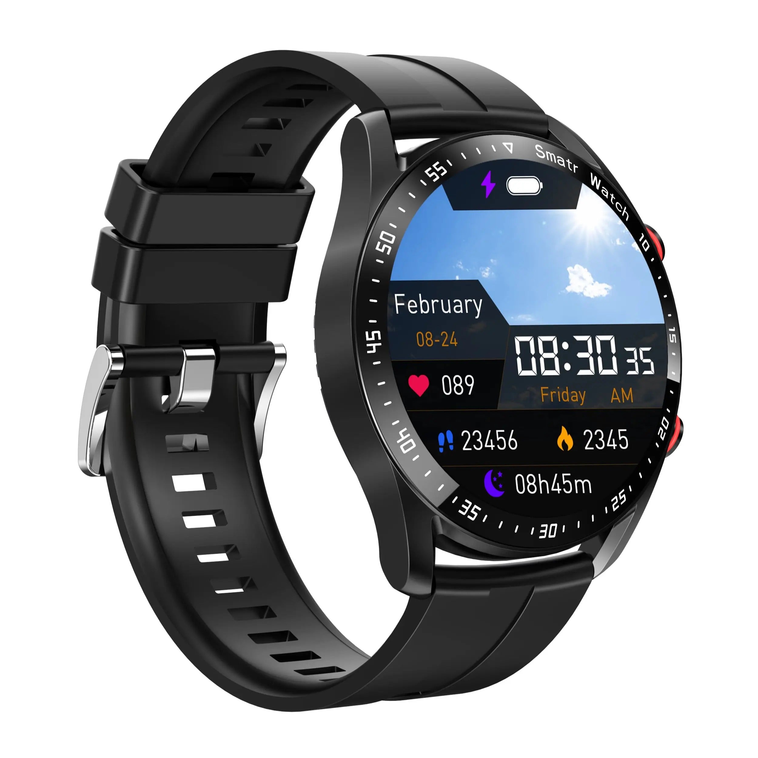 Aktive Herren Smartwatch – Elegantes Design mit Bluetooth Fitness-Tracking