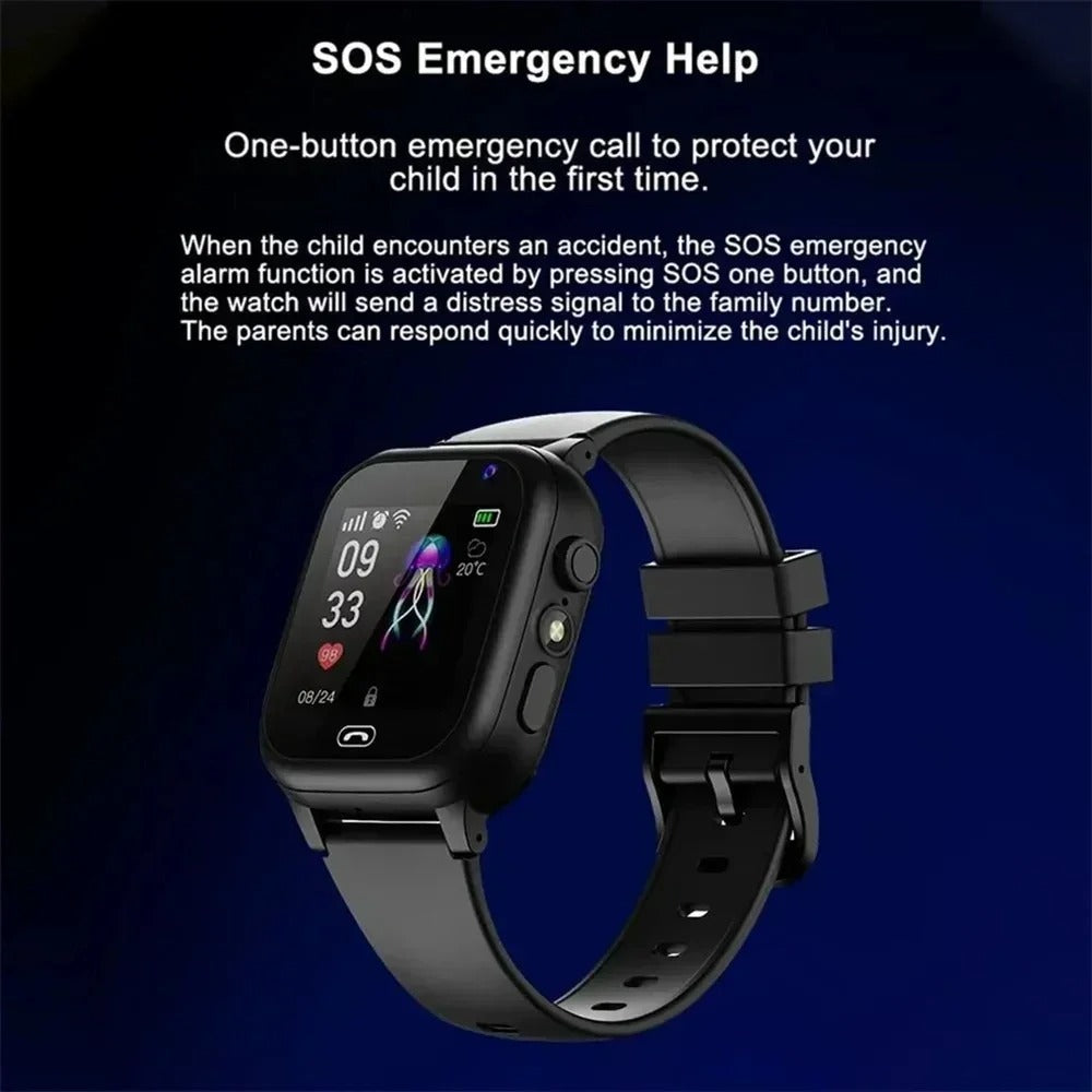 4G Kinder GPS Smartwatch - Videoanrufe, SOS und Spiele für Kinder