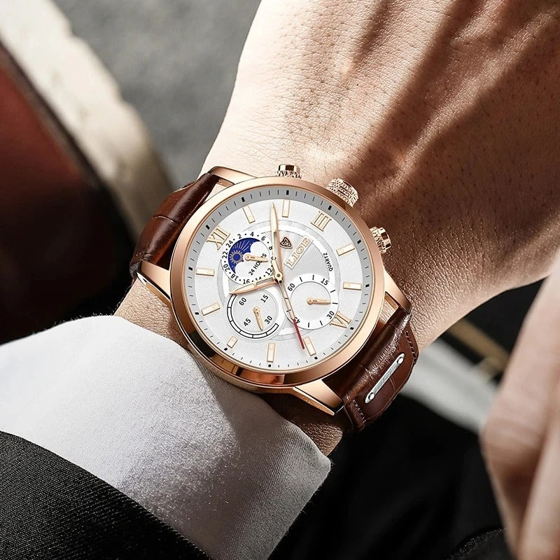 TitanMark Elite Luxus Herren Uhr - Stilvolles Zeitmessgerät für legere und formelle Anlässe