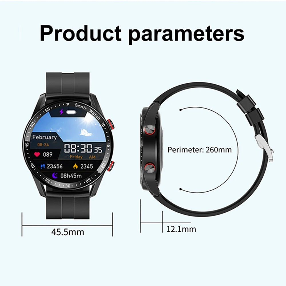 Aktive Herren Smartwatch – Elegantes Design mit Bluetooth Fitness-Tracking