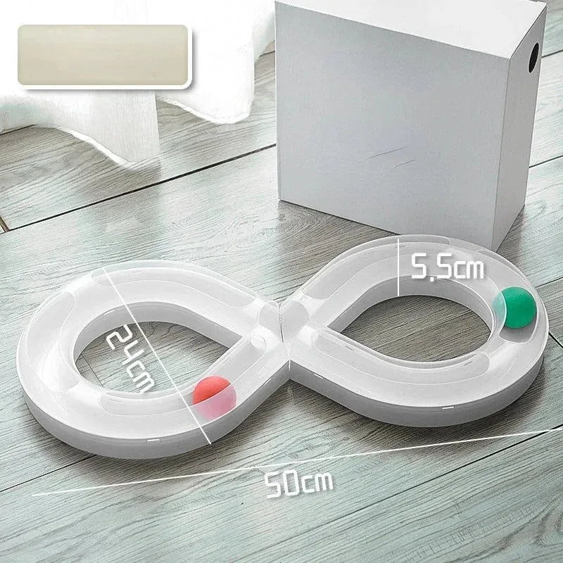 Interaktives Katzenspielzeug mit rollenden Kugeln | Für Wohnungskatzen