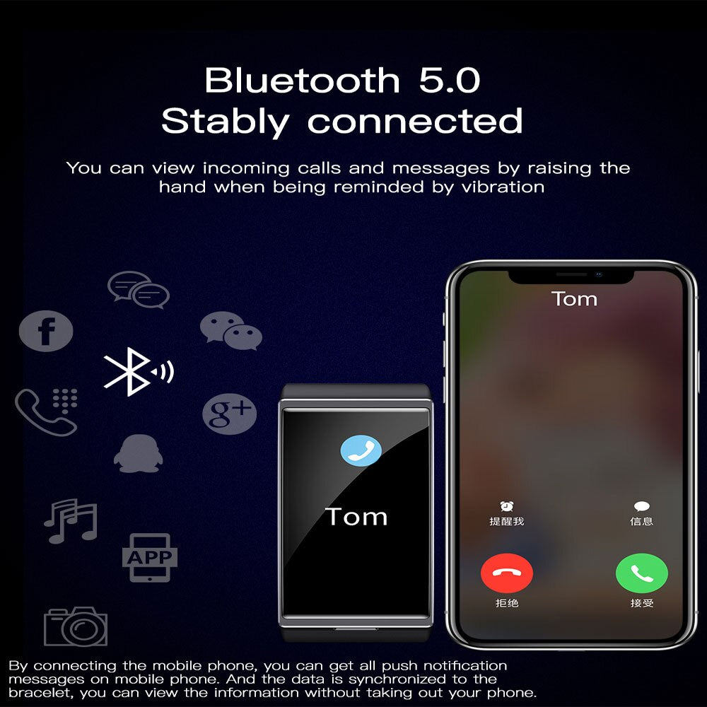 Smartwatch mit Blutdruck-, Herzfrequenz- & SpO₂-Messung – Fitness Tracker mit Schlafmonitor & OLED-Display