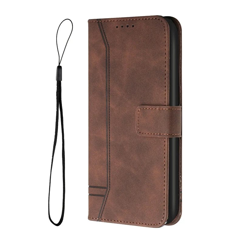 Matte Leather Google Pixel Magnetische Flip Cover Geldbörse Hülle