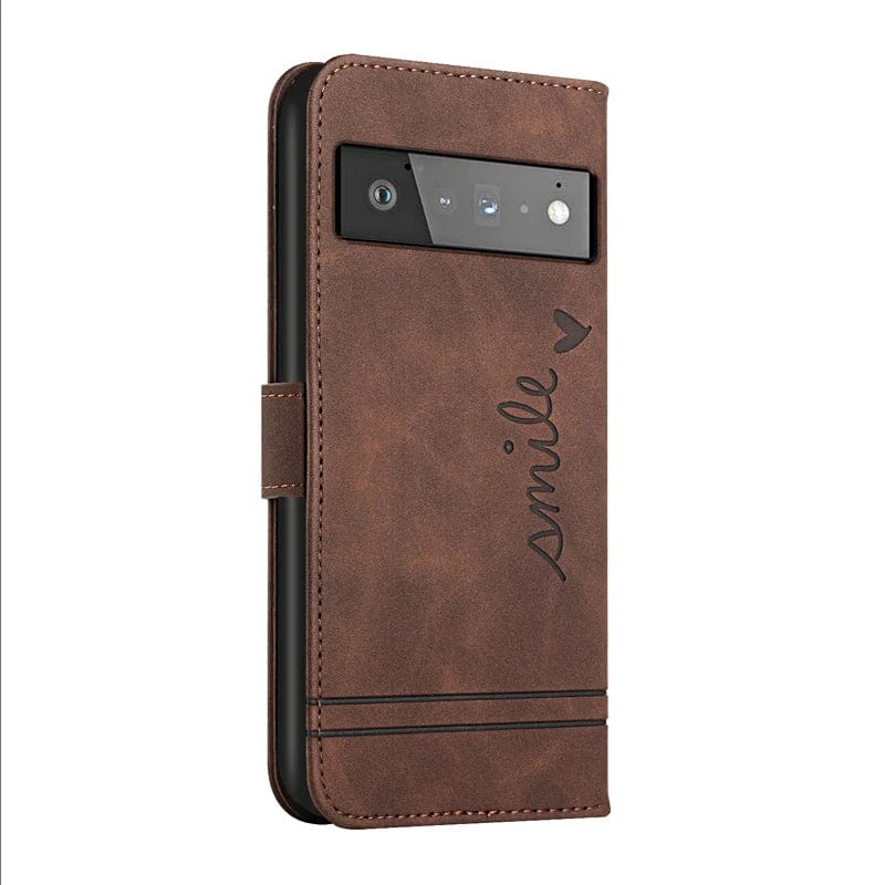 Matte Leather Google Pixel Magnetische Flip Cover Geldbörse Hülle