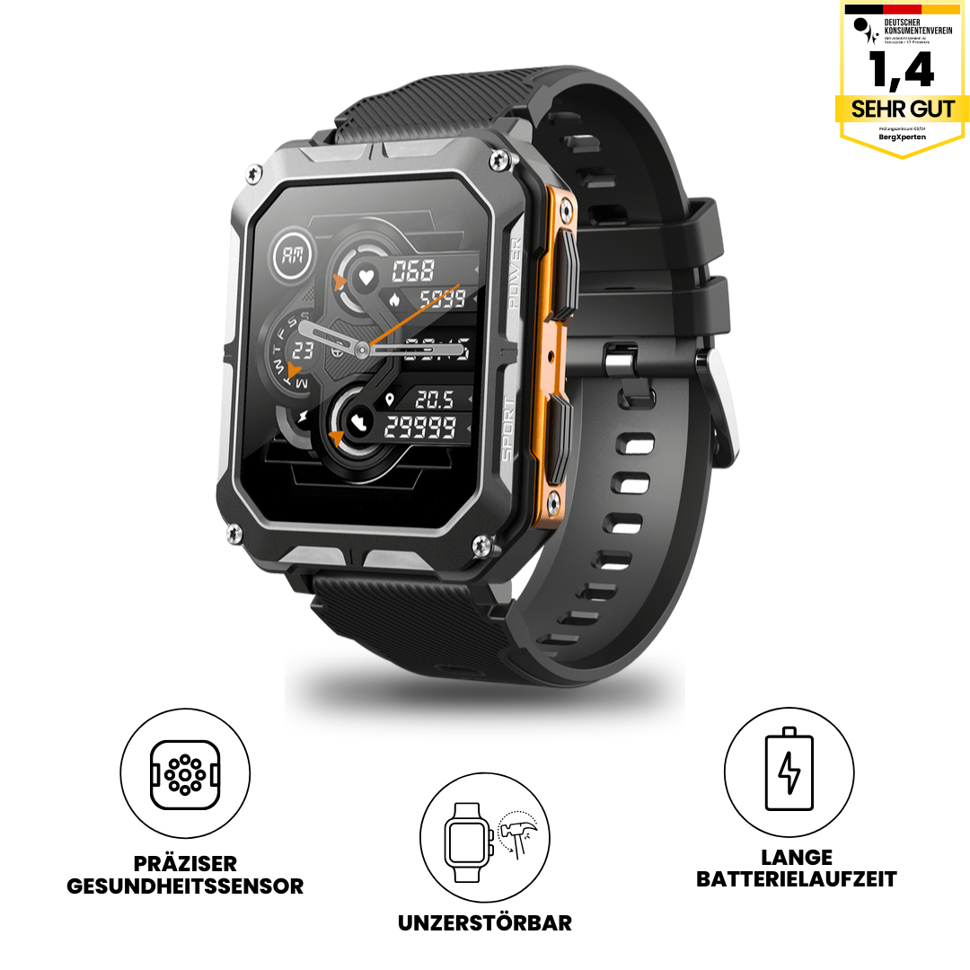 Militär-Smartwatch mit Herzfrequenzmesser