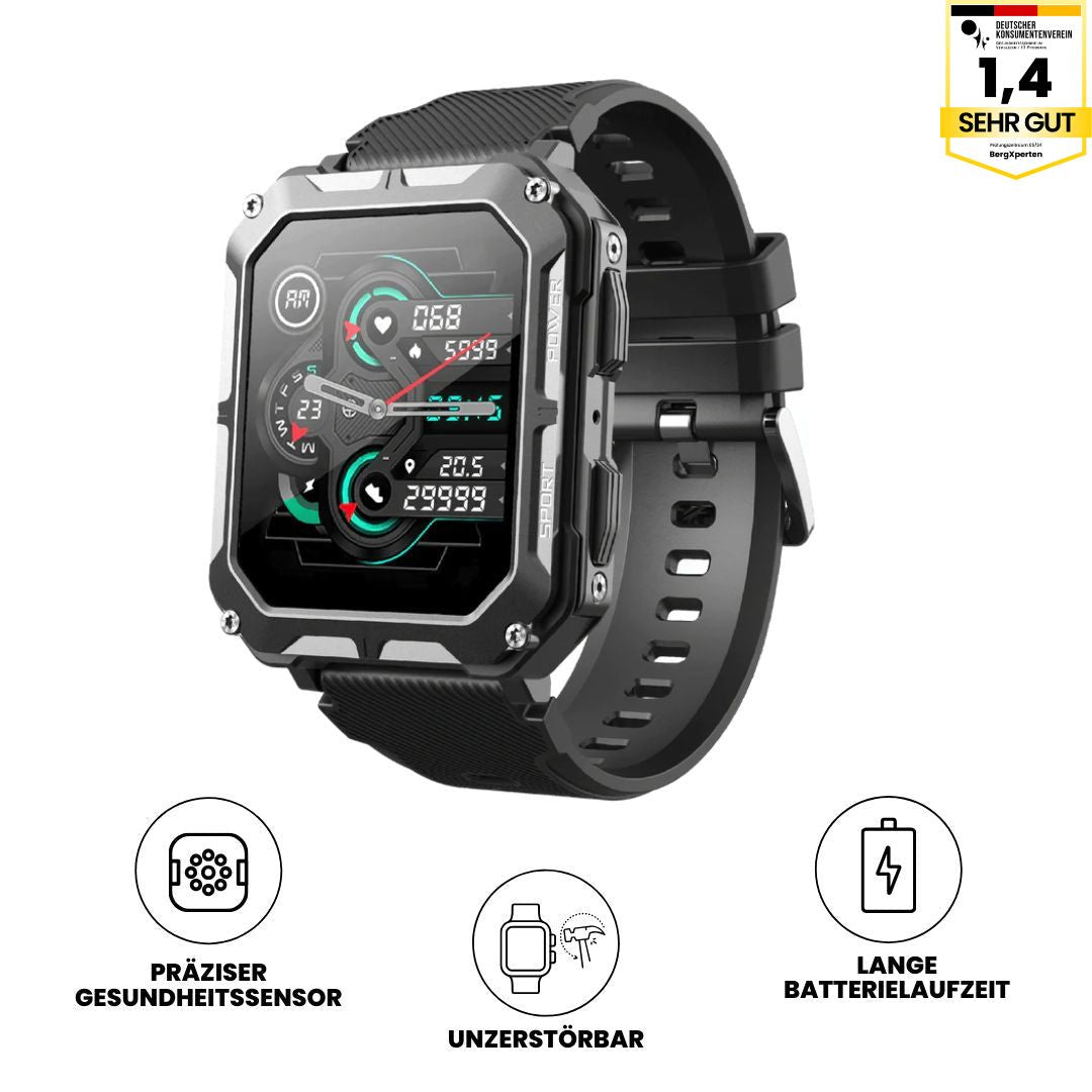 Militär-Smartwatch mit Herzfrequenzmesser