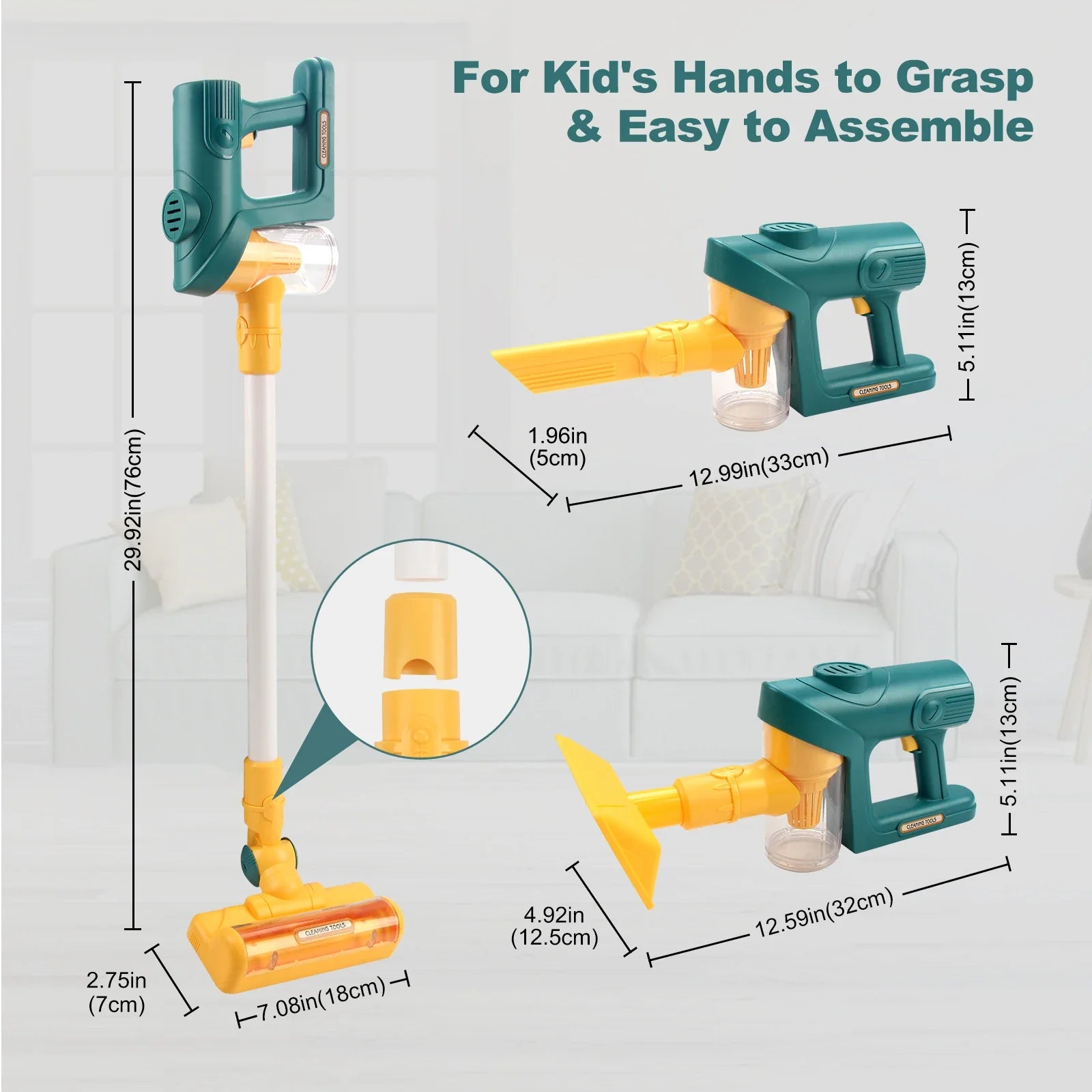 Mini-Staubsauger für Kinder - Interaktives Lernspielzeug