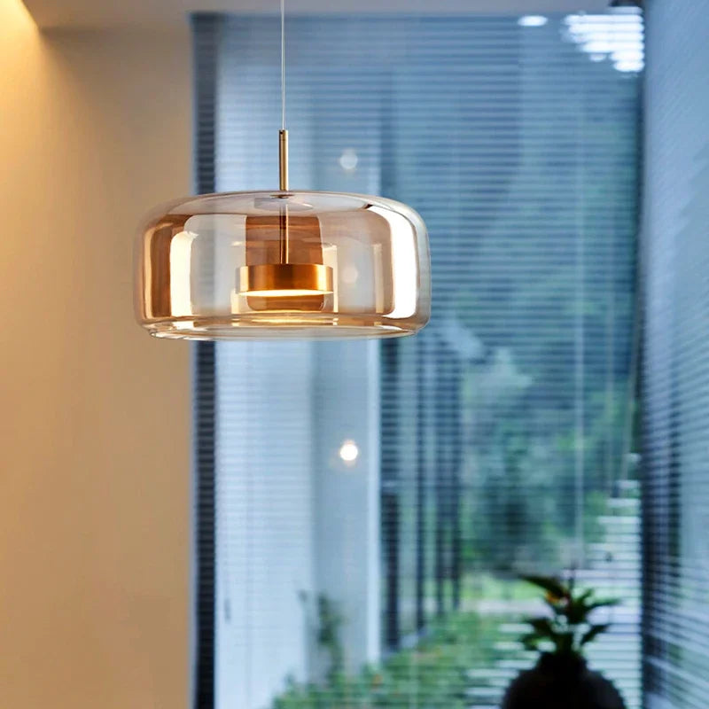 Glas-Kuppel-Kronleuchter - Dimmbares LED-Licht
