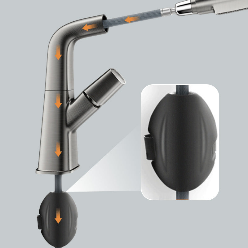 Wasserhahn mit Ziehsprühkopf - Moderne 1-Loch-Armatur