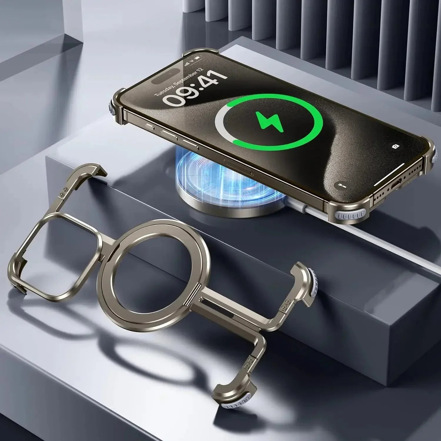 Rahmenlose Hülle aus natürlichem Titan für das iPhone