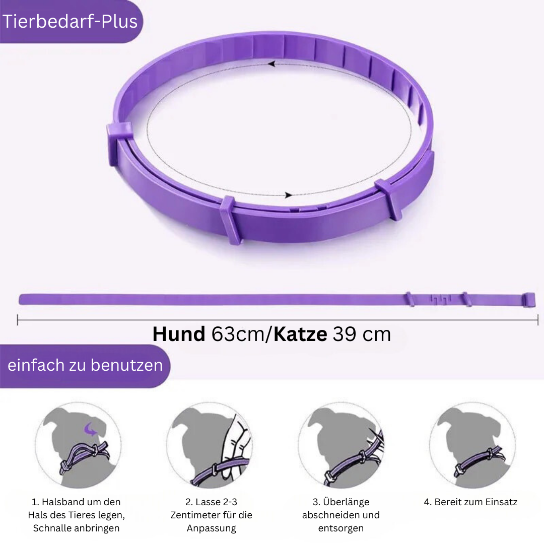 Pheromon Beruhigungs-Halsband für Hunde & Katzen - Natürlich & Wasserfest