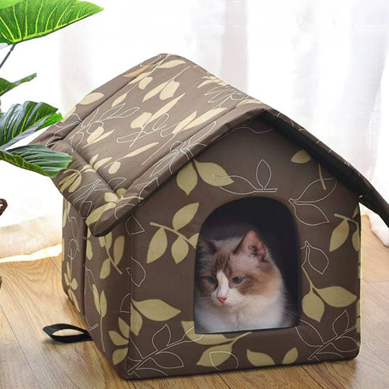 Nische für Katze im Freien Winter