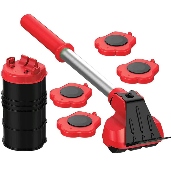 Möbelverschiebe-Set mit Hebewerkzeug und Gleitrollen – Einfaches Transportieren schwerer Möbel ohne Kraftaufwand