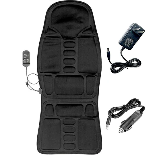 8 Mode Massagesitzauflage mit beheiztem Rücken-Nacken-Kissen für Auto & Zuhause