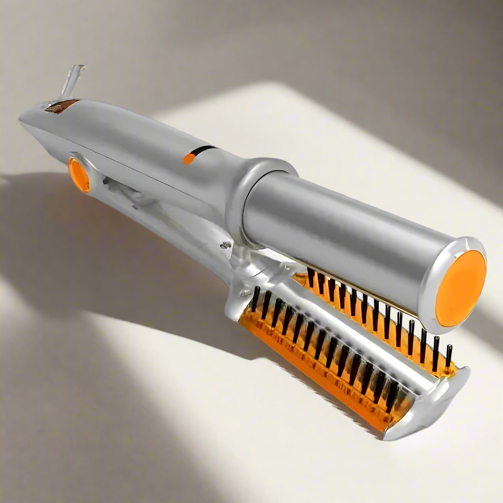 2-in-1-Lockenstab mit rotierendem Eisen