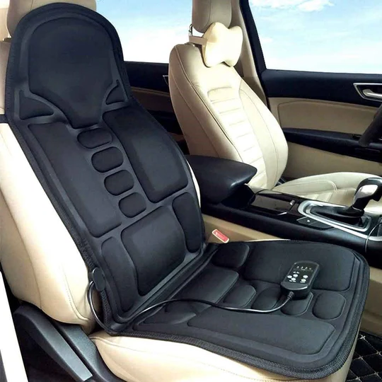 8 Mode Massagesitzauflage mit beheiztem Rücken-Nacken-Kissen für Auto & Zuhause