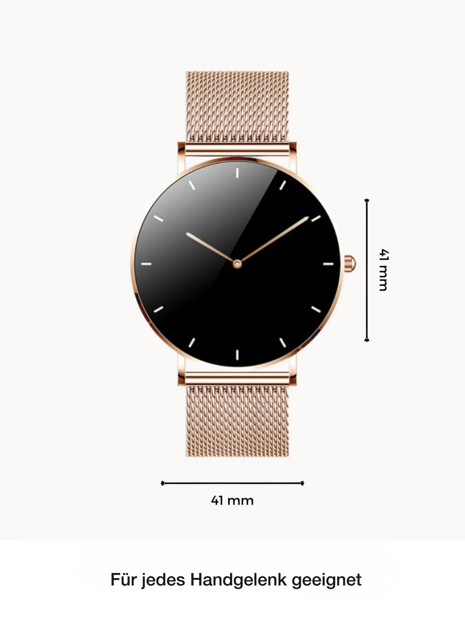 Milennia Smartwatch | Stilvolles Design | AMOLED HD | Gesundheits- & Sportfunktionen