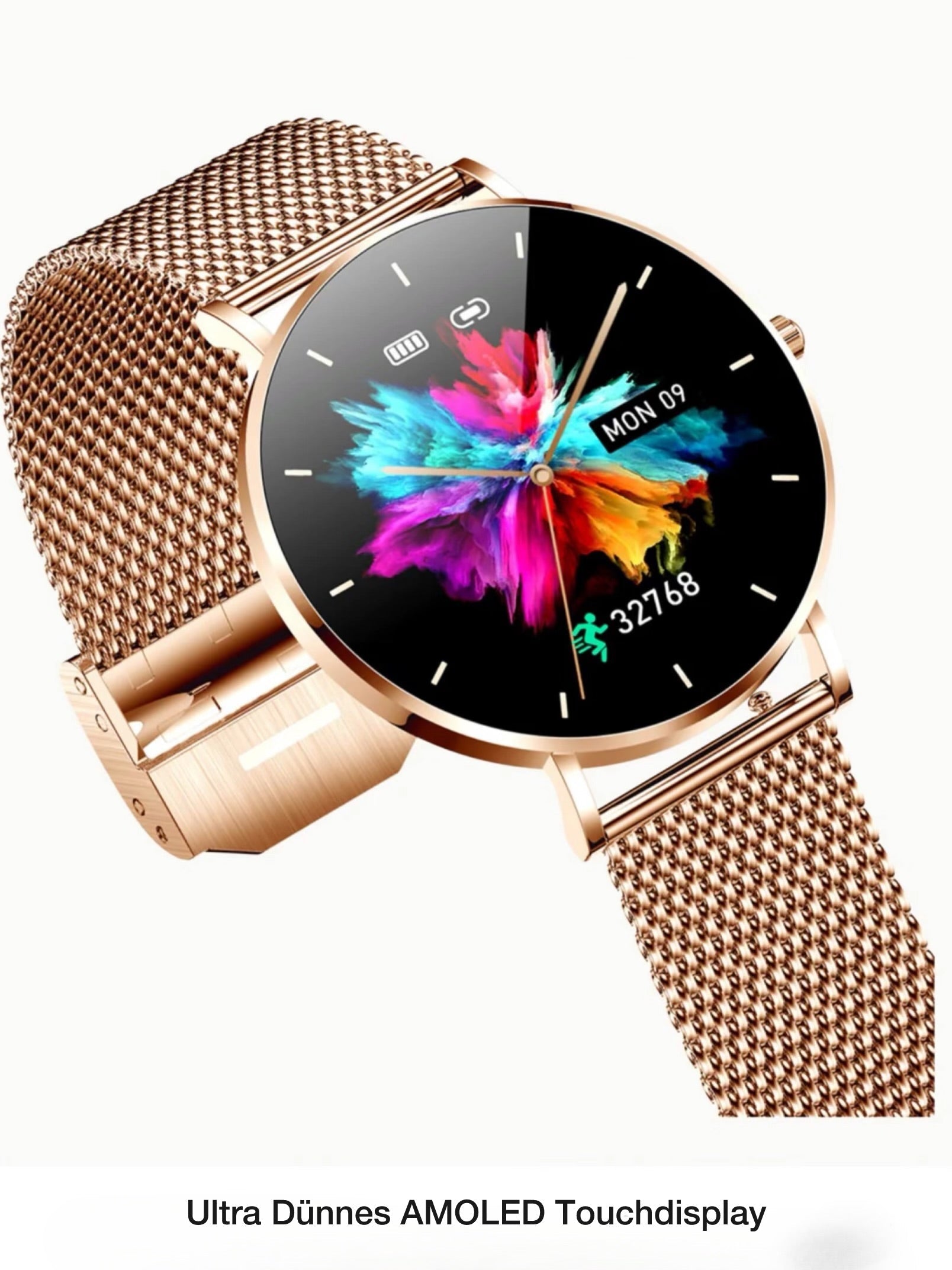 Milennia Smartwatch | Stilvolles Design | AMOLED HD | Gesundheits- & Sportfunktionen