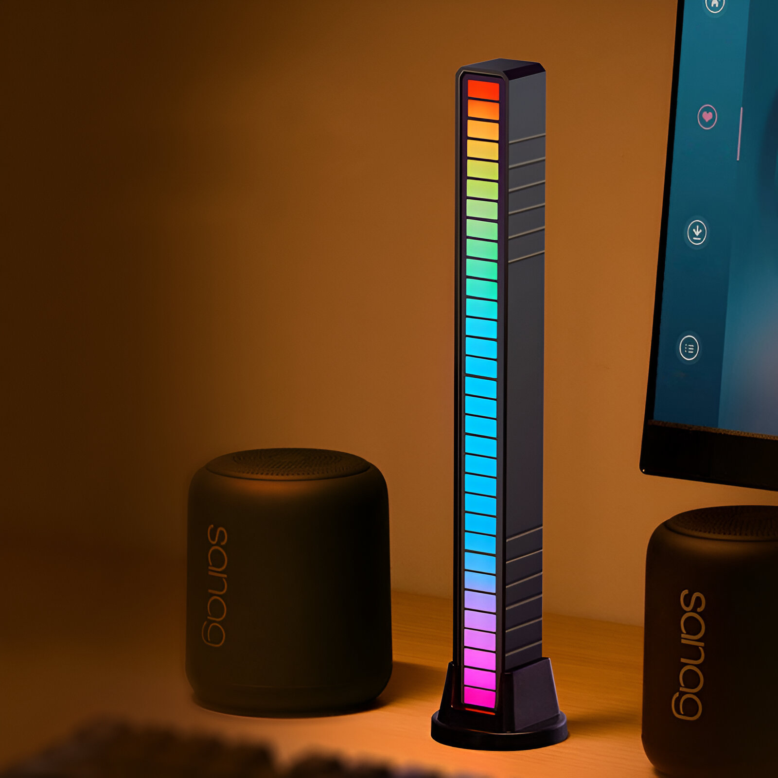 Smart Sound-Activated RGB Lichtleiste | Musik-Sync LED Ambientebeleuchtung