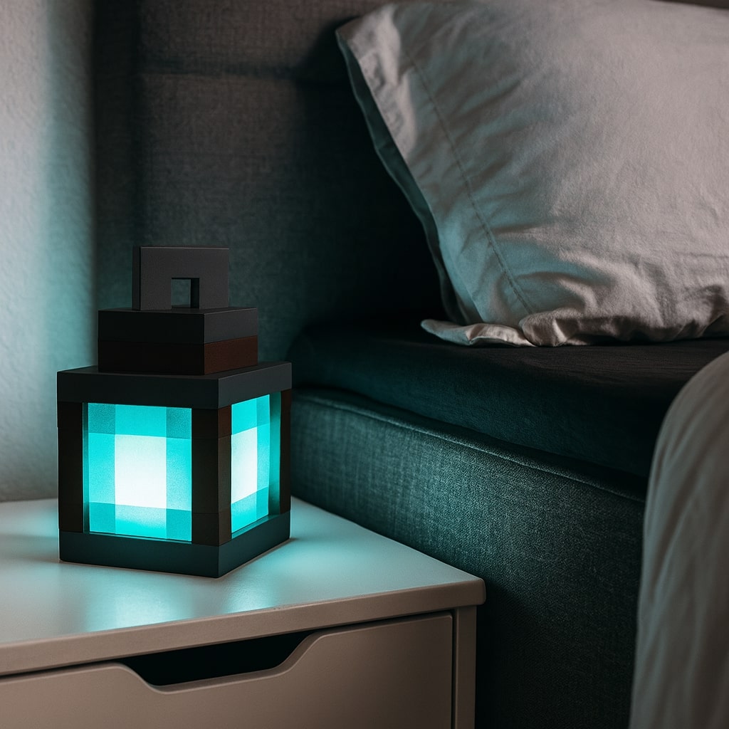 Minecraft Lampe | Kabellose Tischlampe | Nachttischlampe | Wandleuchte Innen | PixelLicht