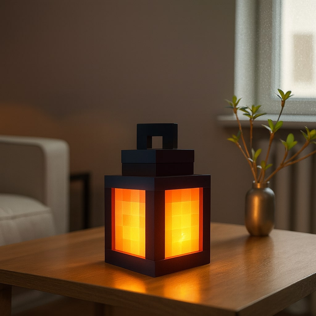 Minecraft Lampe | Kabellose Tischlampe | Nachttischlampe | Wandleuchte Innen | PixelLicht