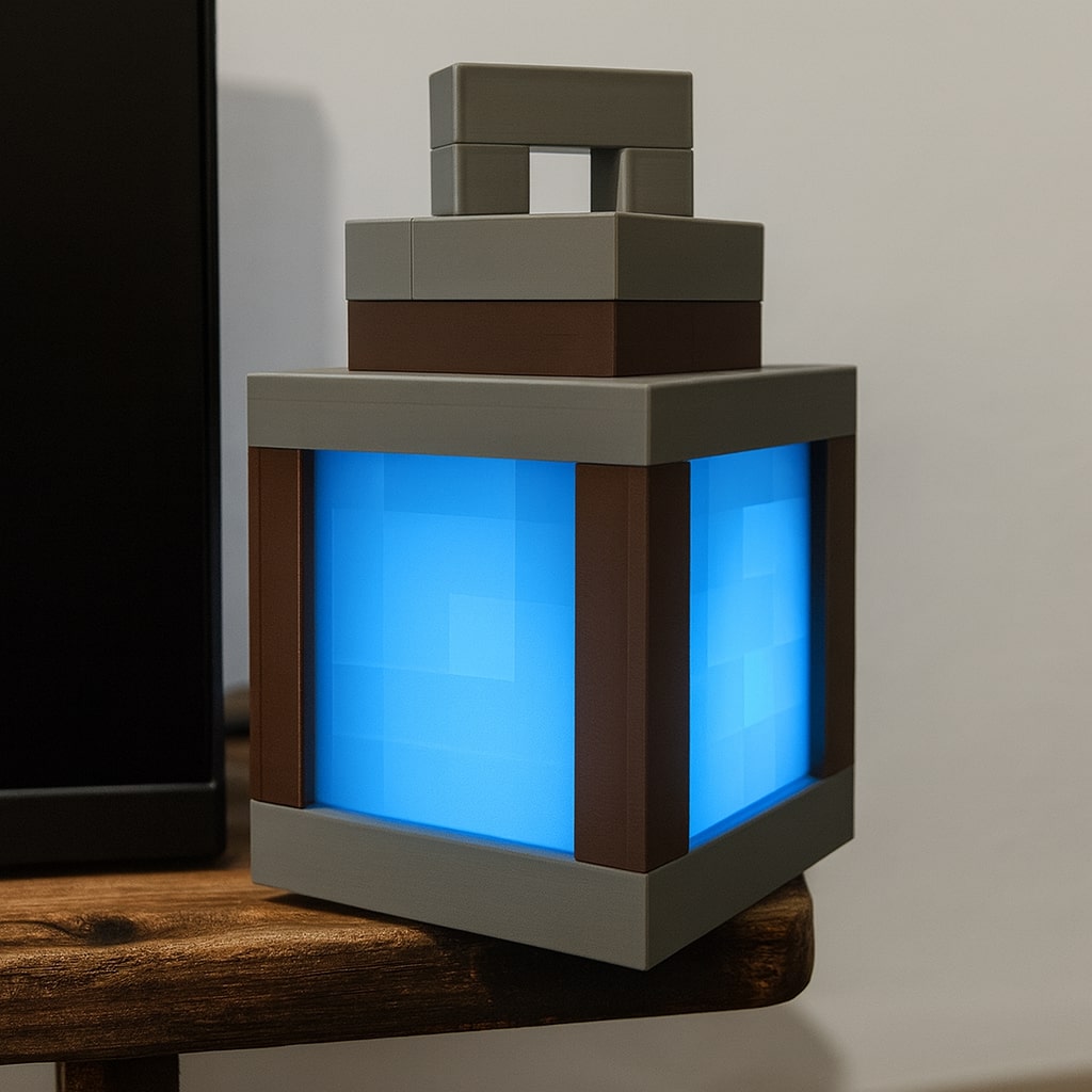 Minecraft Lampe | Kabellose Tischlampe | Nachttischlampe | Wandleuchte Innen | PixelLicht