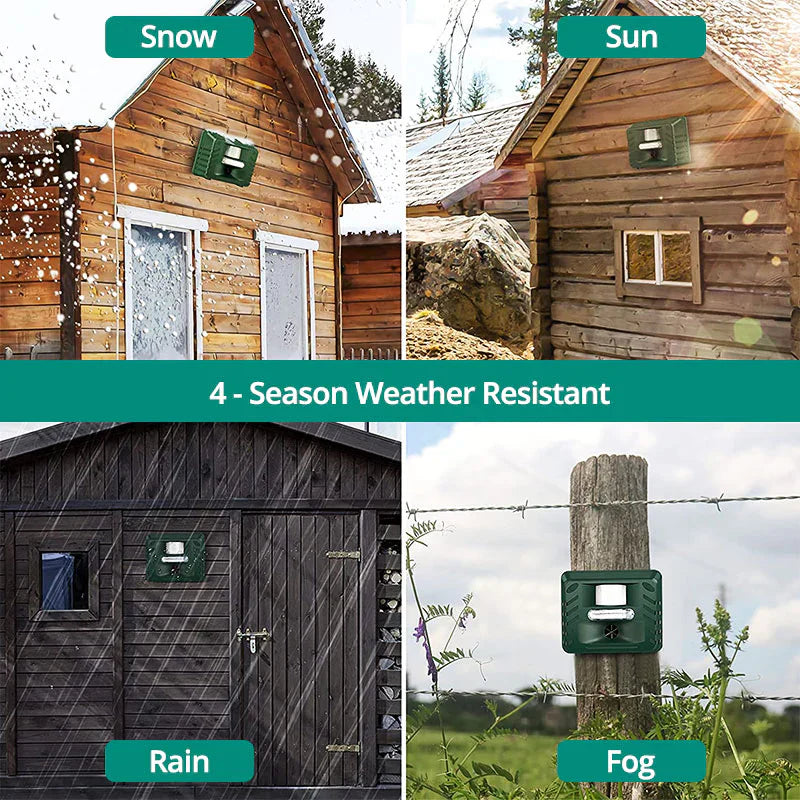 Ultraschall Tiervertreiber Bewegungsaktiv Solar Garten Hof Rasen Sicher Umweltfreundlich