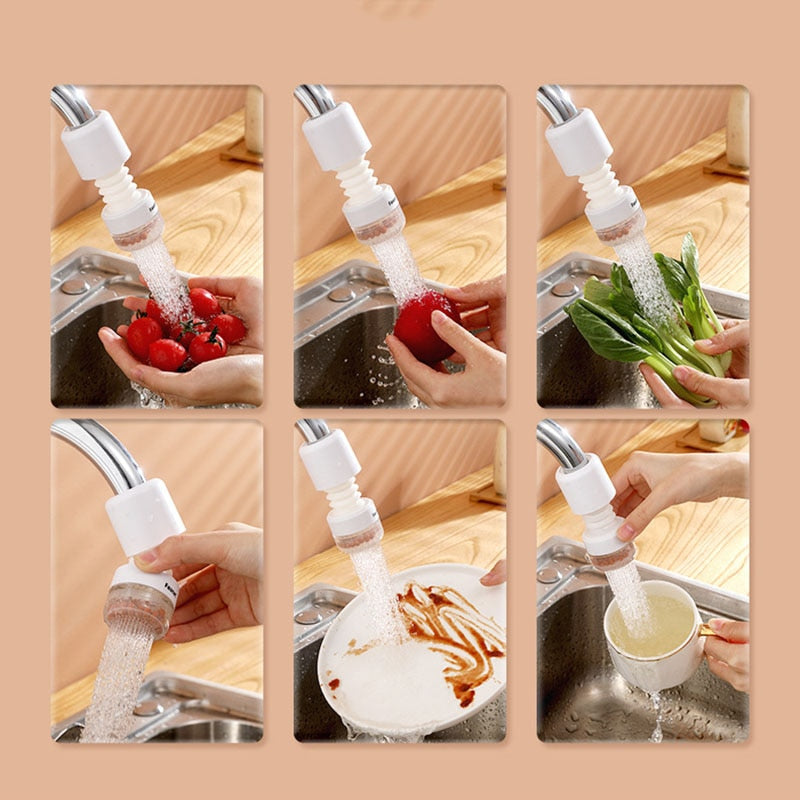 360 verstellbarer Wasserfilter Wasserhahn Verlängerung