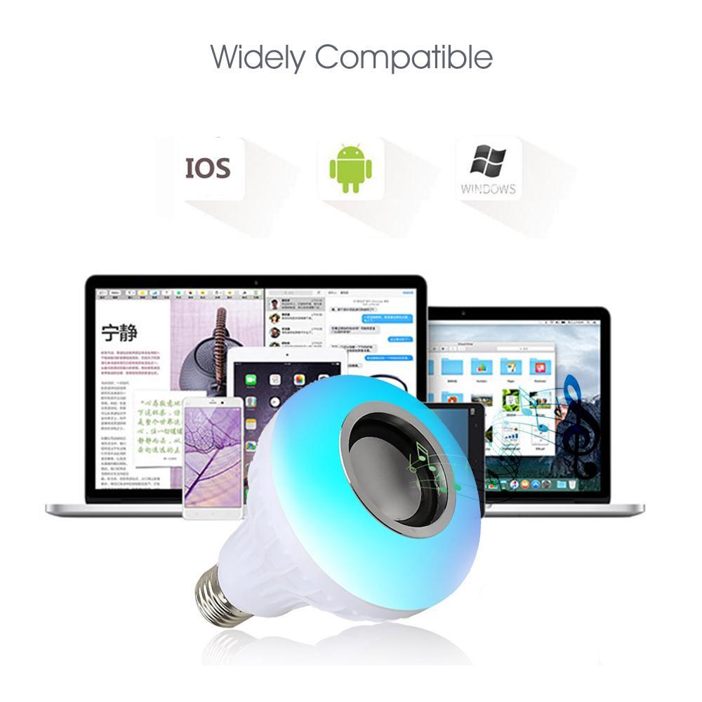 RGB LED Musiklampe mit Bluetooth Lautsprecher & Fernbedienung – Farbwechsel Glühbirne mit E27 Sockel