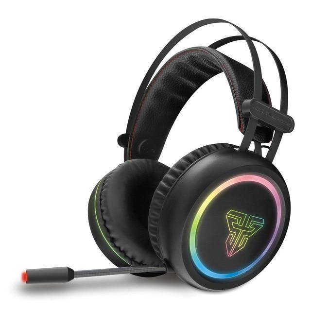 RGB Gaming-Headset mit 7.1 Surround-Sound – USB-Kopfhörer mit Mikrofon, LED & Geräuschunterdrückung für PC, PS4, Xbox, Handy