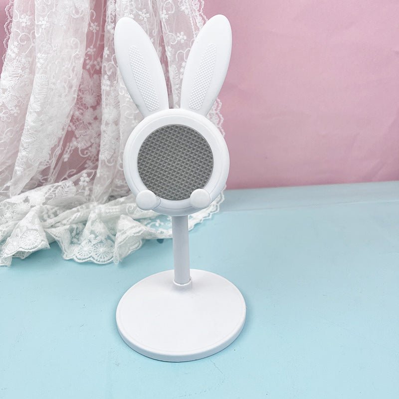 Rabbit Telefonhalter – Verstellbarer und erhöhter Desktop-Ständer für Selfies, Videoanrufe und faulen Gebrauch zu Hause