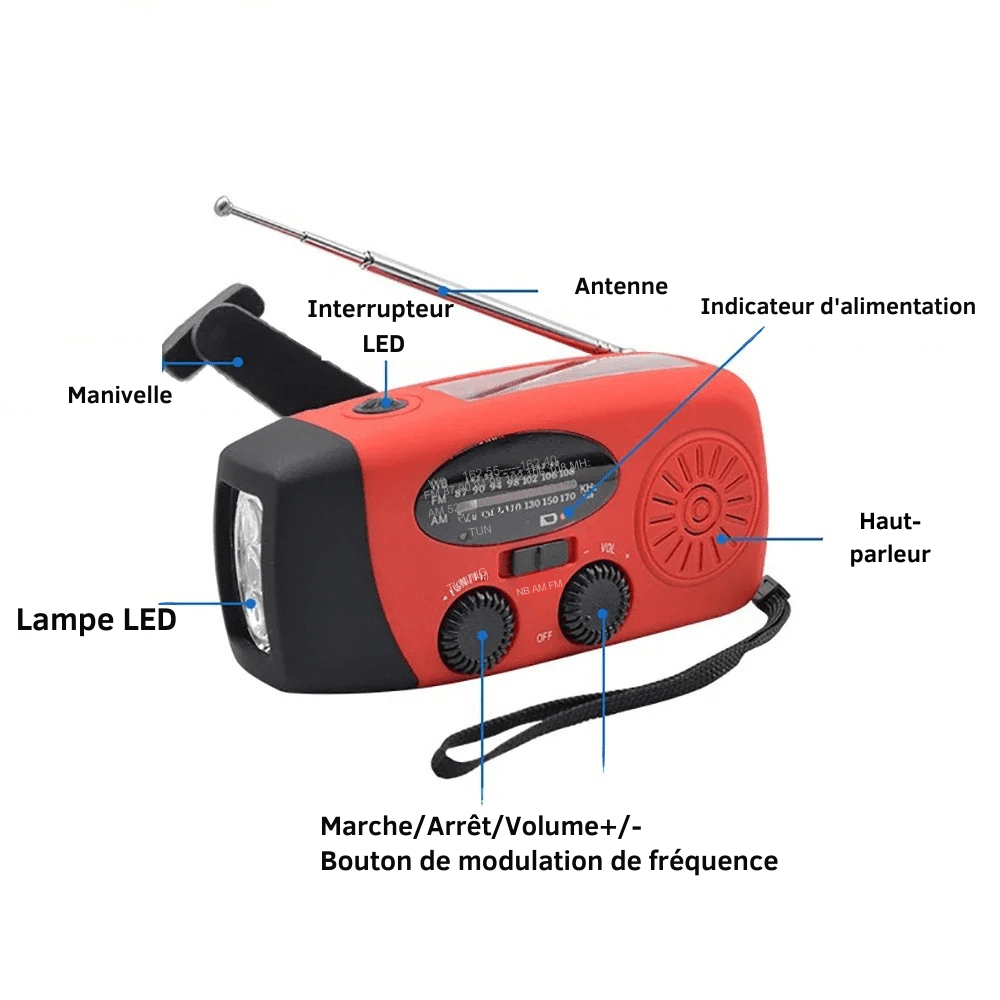 Multifunktionales Notfallradio - Kompakt & Innovativ