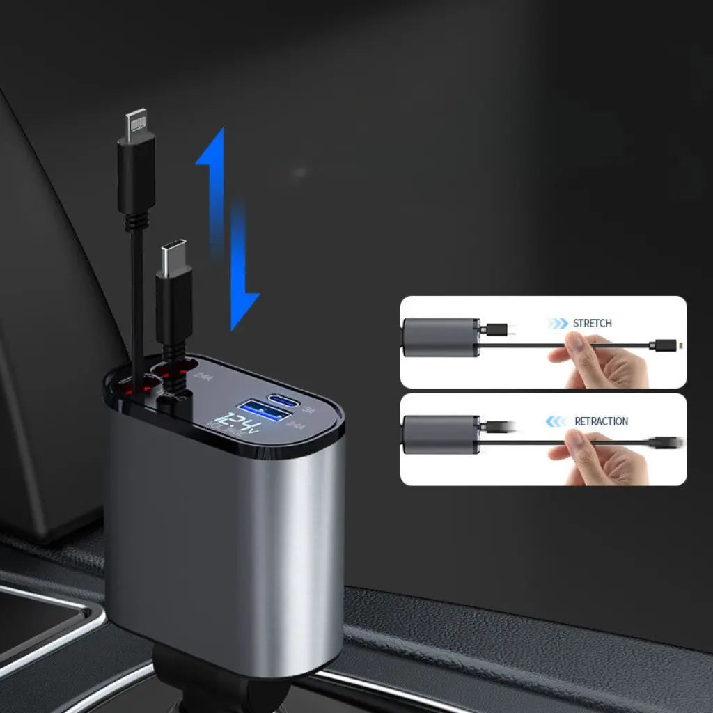 4 in 1 Teleskop-Ladegerät für das Auto