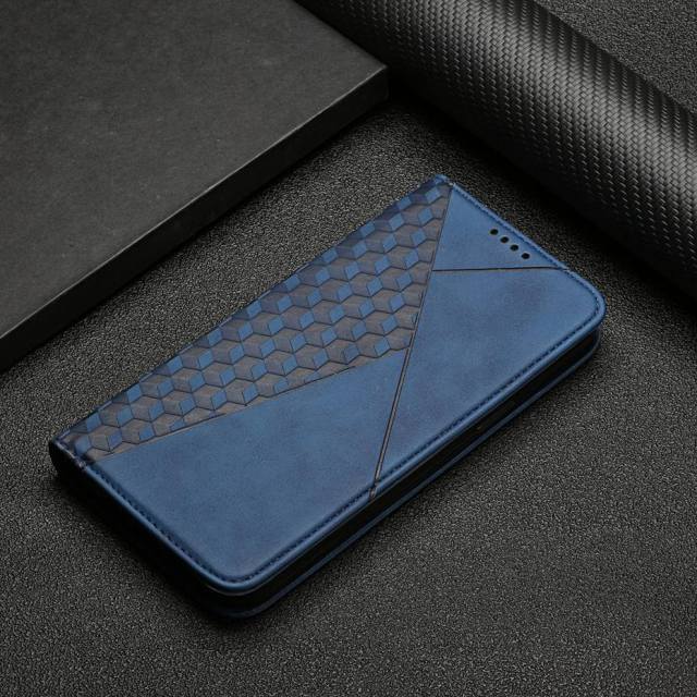 Rhombus-Muster Samsung Wallet Handyhülle | Flip Cover Leder für Galaxy A Serie