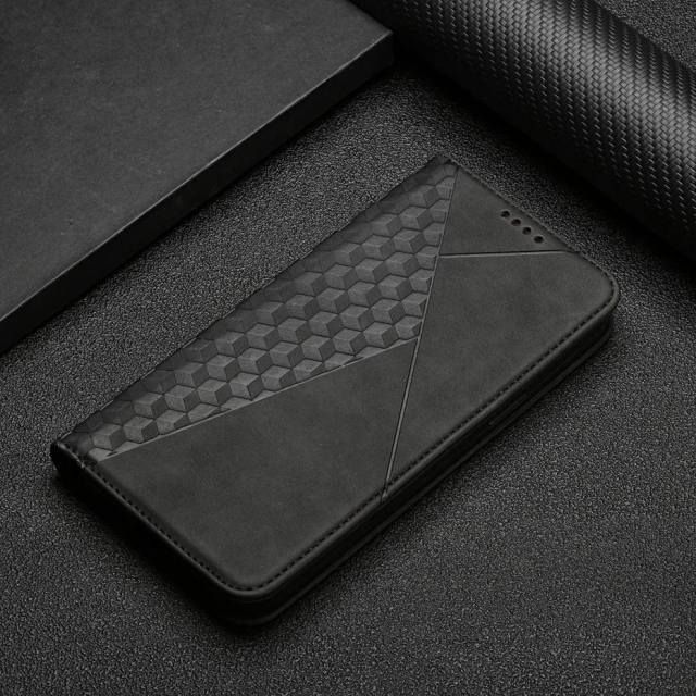 Rhombus-Muster Samsung Wallet Handyhülle | Flip Cover Leder für Galaxy A Serie