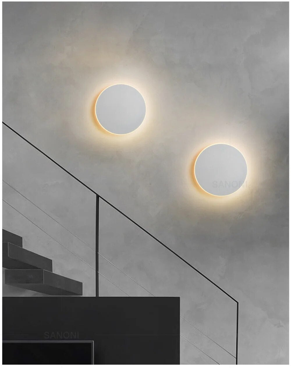 Runde LED-Wandleuchte - SleekeSphere | Modern & Eleganz