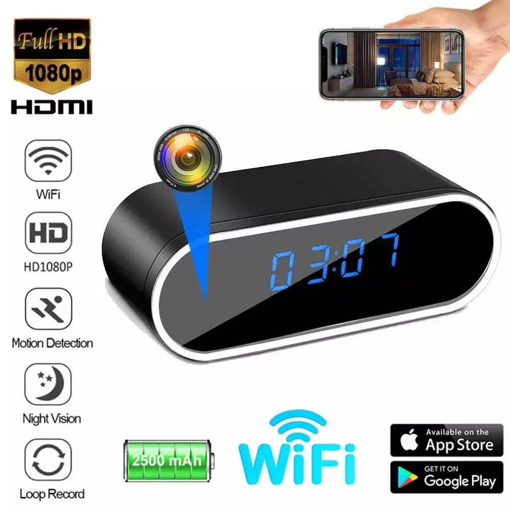 Versteckte Kamera für Zuhause 1080p HD DVR Drahtlose Sicherheits-Selbstinstallations-Kamera Uhrenkit