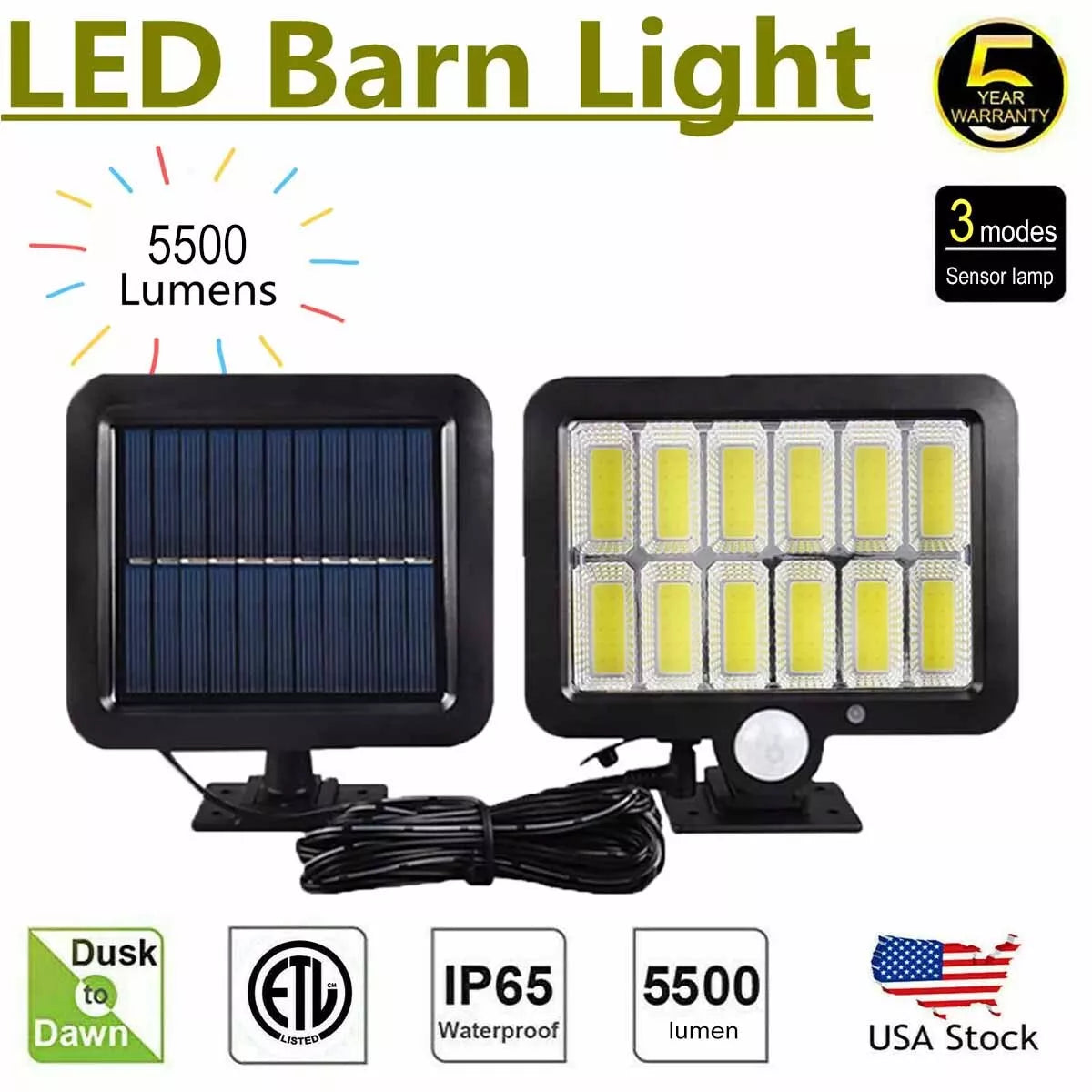 120 LED Solarbetriebene Wandmontierte Lampe
